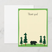 Correspondance BLACK BEAR Rustic Flat Merci carte de note (Devant / Derrière)