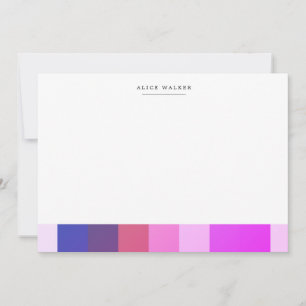 Correspondance bloc de couleur moderne minimaliste Carte papier à