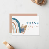 Correspondance Blue Rainbow merci Carte de notes (Devant/Arrière en situation)