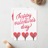 Correspondance Bonne carte de jour Valentines (Devant/Arrière en situation)