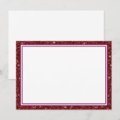Correspondance Bordure de Parties scintillant de carte à note pla (Devant / Derrière)