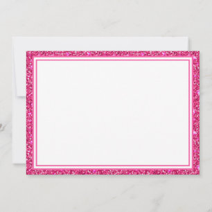 Correspondance Bordure de Parties scintillant rose carte à note p