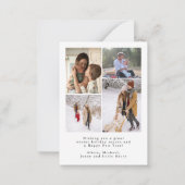 Correspondance Budget Joyeux Noël script photo carte de vacances (Dos)