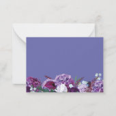 Correspondance Budget moderne violet Mariage Floral Carte de reme (Dos)