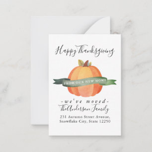Correspondance Budget Thanksgiving Nouvelle carte de déménagement