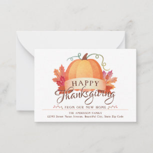 Correspondance Budget Thanksgiving Nouvelle carte de déménagement
