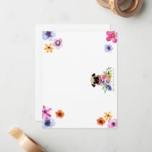 Correspondance Carlins Flamands En Fleurs De Printemps Carte pour (Devant/Arrière en situation)