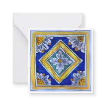 Carreau de céramique sicilien - P2 - Carte plate s
