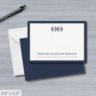 Correspondance Carte à billets blancs Marine Logo de l'entreprise