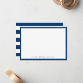 Correspondance Carte à billets plats bleus de minuit (Devant/Arrière en situation)