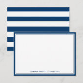 Correspondance Carte à billets plats bleus de minuit (Devant / Derrière)