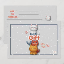 Carte Cadeau Chaton Mignon | Carte de Note Juste P