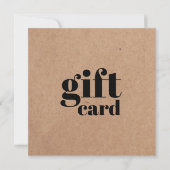 Correspondance Carte cadeau de beauté Kraft imprimé simple (Devant)