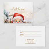 Correspondance Carte cadeau de Noël d'affaires (Devant / Derrière)
