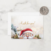 Correspondance Carte cadeau de Noël d'affaires (Devant/Arrière en situation)