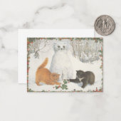 Correspondance Carte Chat de Noël (Devant/Arrière en situation)