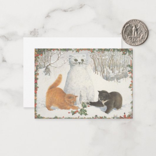 Correspondance Carte Chat de Noël (Devant/Arrière en situation)