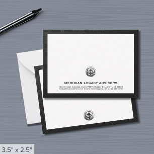 Correspondance Carte classique de logo en argent brossé