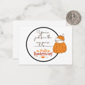 Correspondance Carte d'action de grâce à note plate (Devant/Arrière en situation)