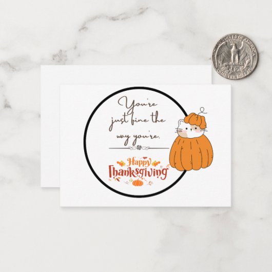 Correspondance Carte d'action de grâce à note plate (Devant/Arrière en situation)