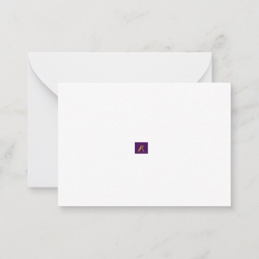 Correspondance Carte d'action de grâce à note plate (Dos)