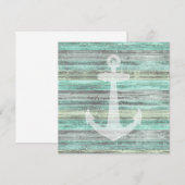 Correspondance Carte d'Ancre de décoration côtière rustique (Devant / Derrière)