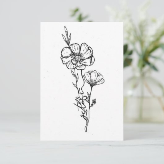 Correspondance Carte d'anniversaire de fleur de naissance d'octob (Debout devant)