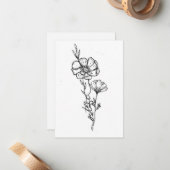 Correspondance Carte d'anniversaire de fleur de naissance d'octob (Devant/Arrière en situation)