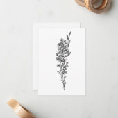 Correspondance Carte d'anniversaire de la fleur de naissance de j (Devant/Arrière en situation)