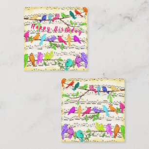 Correspondance Carte d'anniversaire musicale de printemps colorée