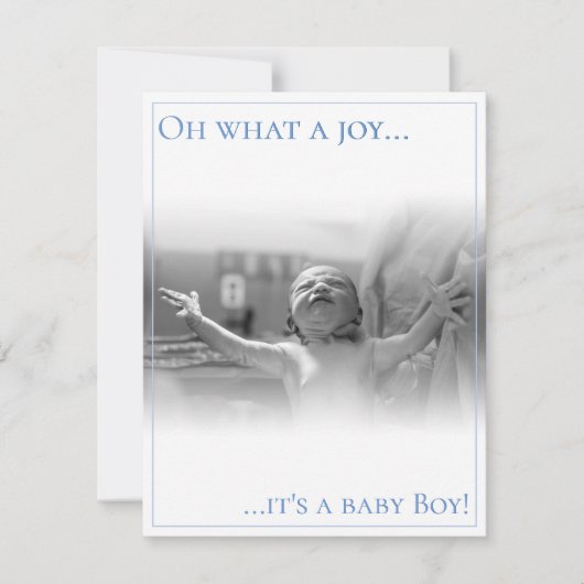 Correspondance Carte d'annonce de naissance avec bébé (Devant)