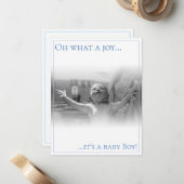 Correspondance Carte d'annonce de naissance avec bébé (Devant/Arrière en situation)