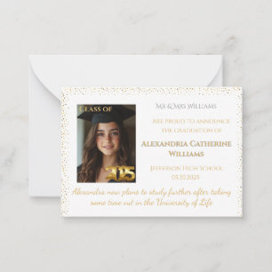 Correspondance Carte d'annonce de remise des diplômes de la promo