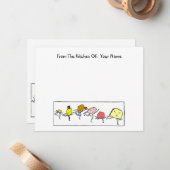 Correspondance Carte d'appel de cuisine modifiable pour les alime (Devant/Arrière en situation)