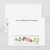 Correspondance Carte d'appel de cuisine modifiable pour les alime (Devant / Derrière)