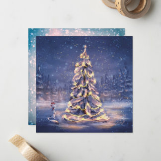 Correspondance carte d'arbre de Noël illustrée par Monika Marzec