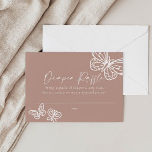 Correspondance Carte de Baby shower Boho Raffle Diaper
