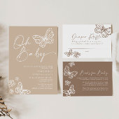 Correspondance Carte de Baby shower de carafe à couches Boho