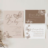 Correspondance Carte de Baby shower de carafe à couches Boho