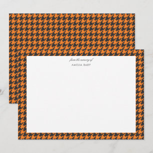 Correspondance Carte de bébé Halloween orange et noir
