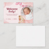 Correspondance Carte de Bienvenue Mignonne Petit(e)  (Devant / Derrière)