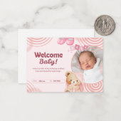 Correspondance Carte de Bienvenue Mignonne Petit(e)  (Devant/Arrière en situation)