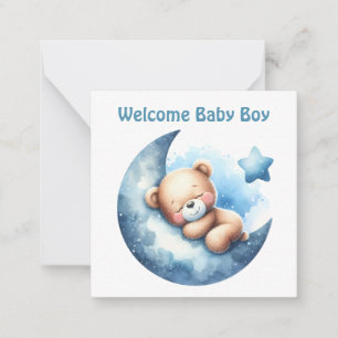 Correspondance Carte de bienvenue pour nouveau bébé garçon