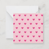 Correspondance Carte de billet pour enfants roses mignons Valenti (Dos)