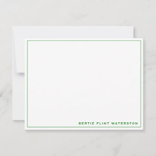 Correspondance Carte de billet vert minimaliste