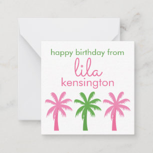 Correspondance Carte de boîtier cadeau personnalisé Preppy Palm T
