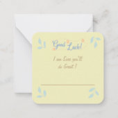 Correspondance Carte de bonne chance Note : (Dos)