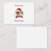 Correspondance Carte de Bonnes Fêtes de hérisson de Noël (Devant / Derrière)