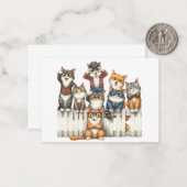 Correspondance Carte de Chat Mignon (Devant/Arrière en situation)