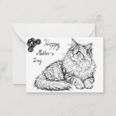 Correspondance Carte de chat pour maman. (Dos)